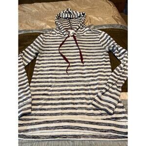 Market and Spruce blue and white stripped hoodie Size XS